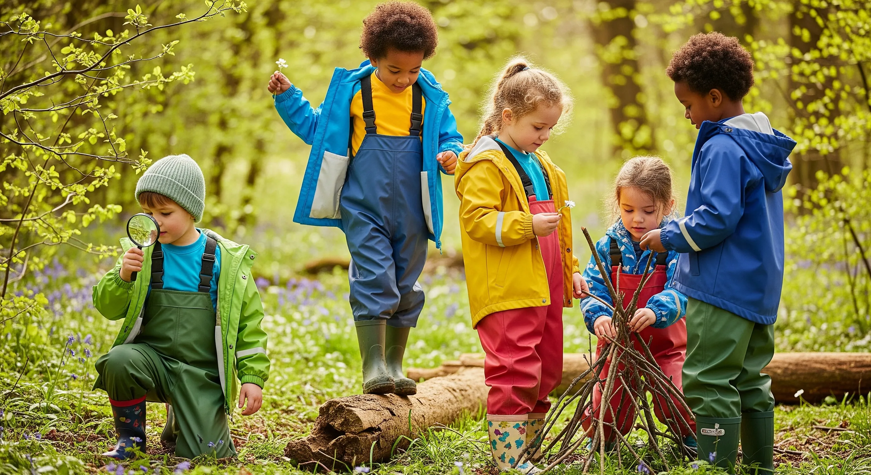 Your ultimate UK guide to Forest School clothing! Discover the best seasonal clothes, layering tips, and essential gear to keep kids warm, dry, and ready for outdoor learning adventures.