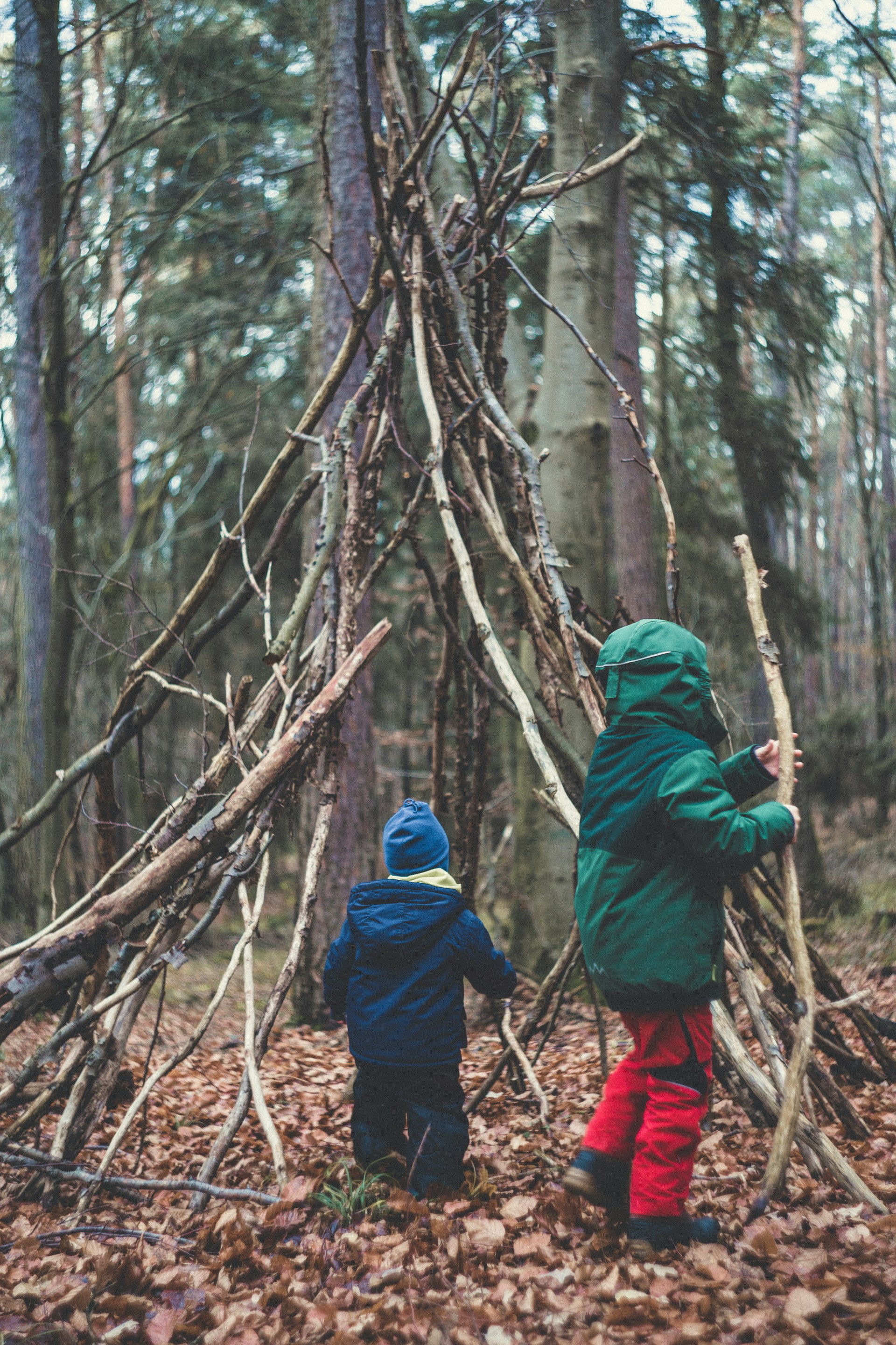 Forest school provider with children